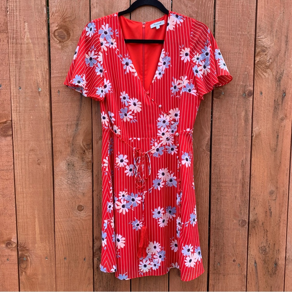 Madewell Floral Red Dress